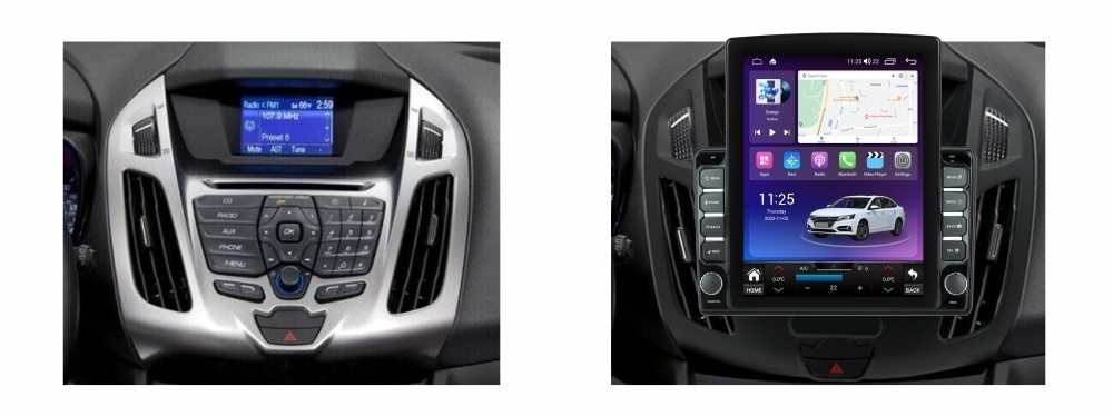 Navigatie dedicata cu Android Ford Transit / Tourneo Connect 2013 - 2018, 2GB RAM, Radio GPS Dual Zone, Touchscreen IPS 9.7