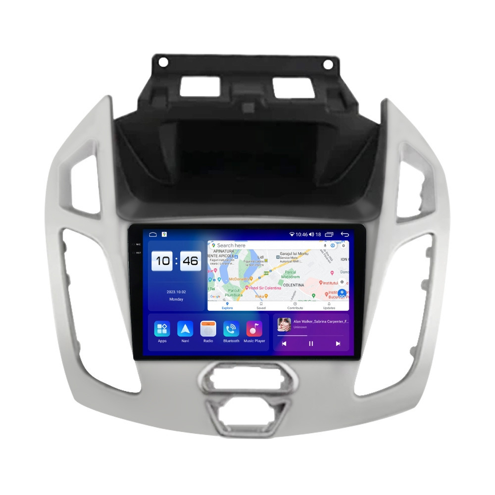 Navigatie dedicata cu Android Ford Transit / Tourneo Connect 2013 - 2018, 8GB RAM, Radio GPS Dual Zone, Display 2K QLED 9.5