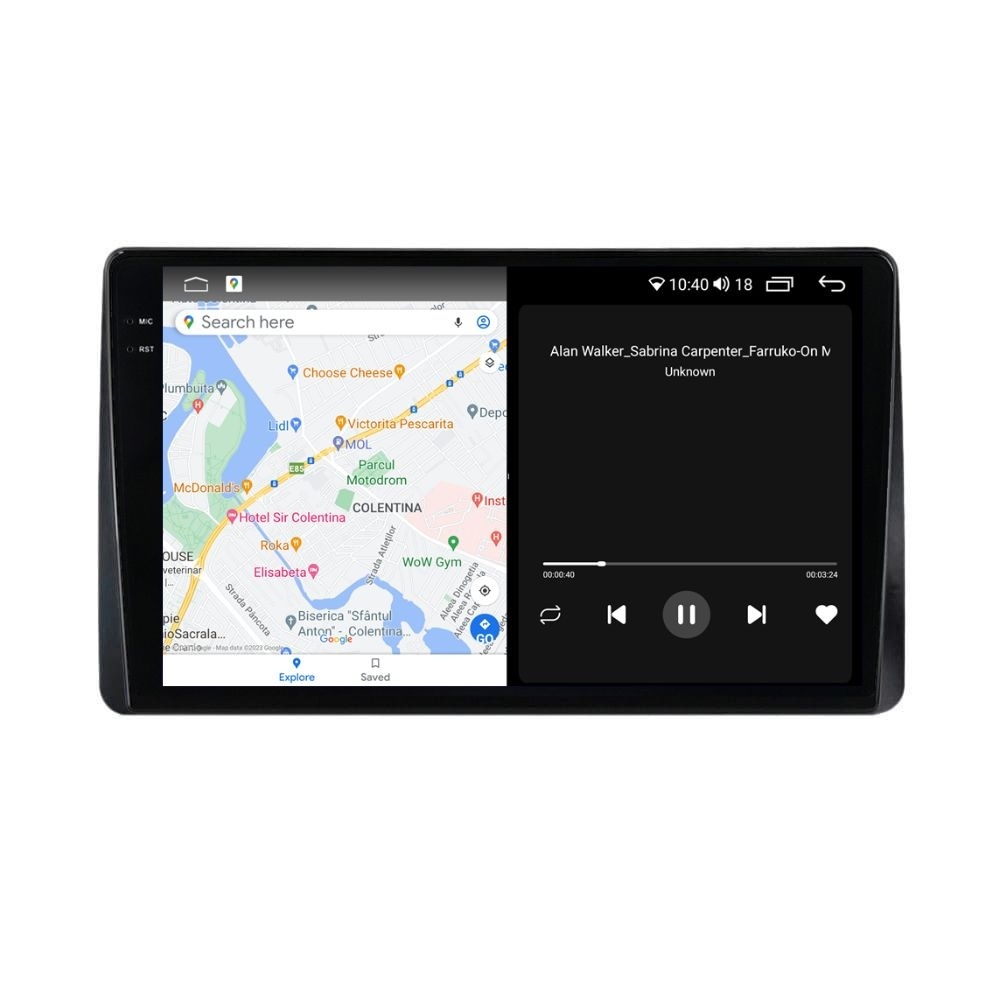 Navigatie dedicata cu Android Ford Transit / Tourneo Courier 2014 - 2023 fara ecran din fabrica, 4GB RAM, Radio GPS Dual Zone, Display 2K QLED 9.5