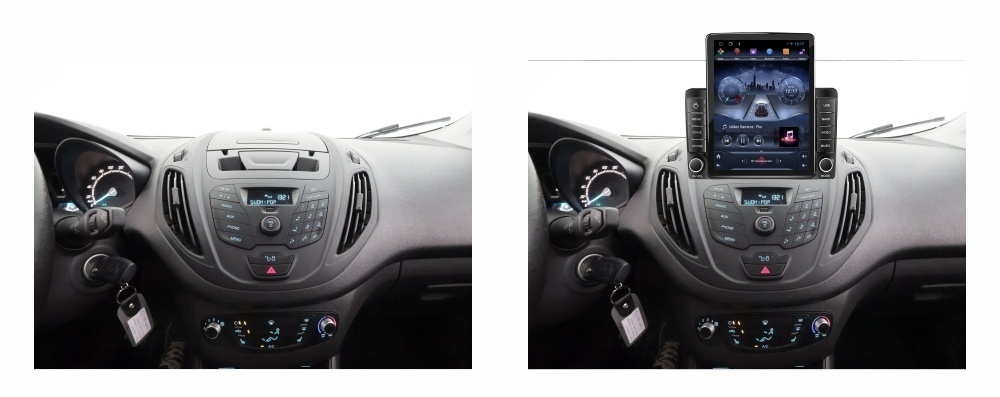 Navigatie dedicata cu Android Ford Transit / Tourneo Courier 2014 - 2023 fara ecran din fabrica, 1GB RAM, Radio GPS Dual Zone, Touchscreen IPS 9.7