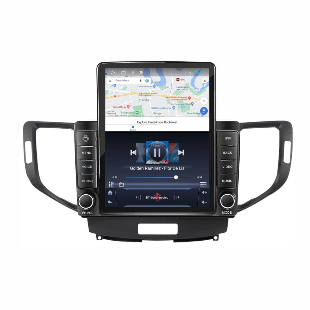 Navigatie dedicata cu Android Honda Accord VIII 2008 - 2012, 1GB RAM, Radio GPS Dual Zone, Touchscreen IPS 9.7