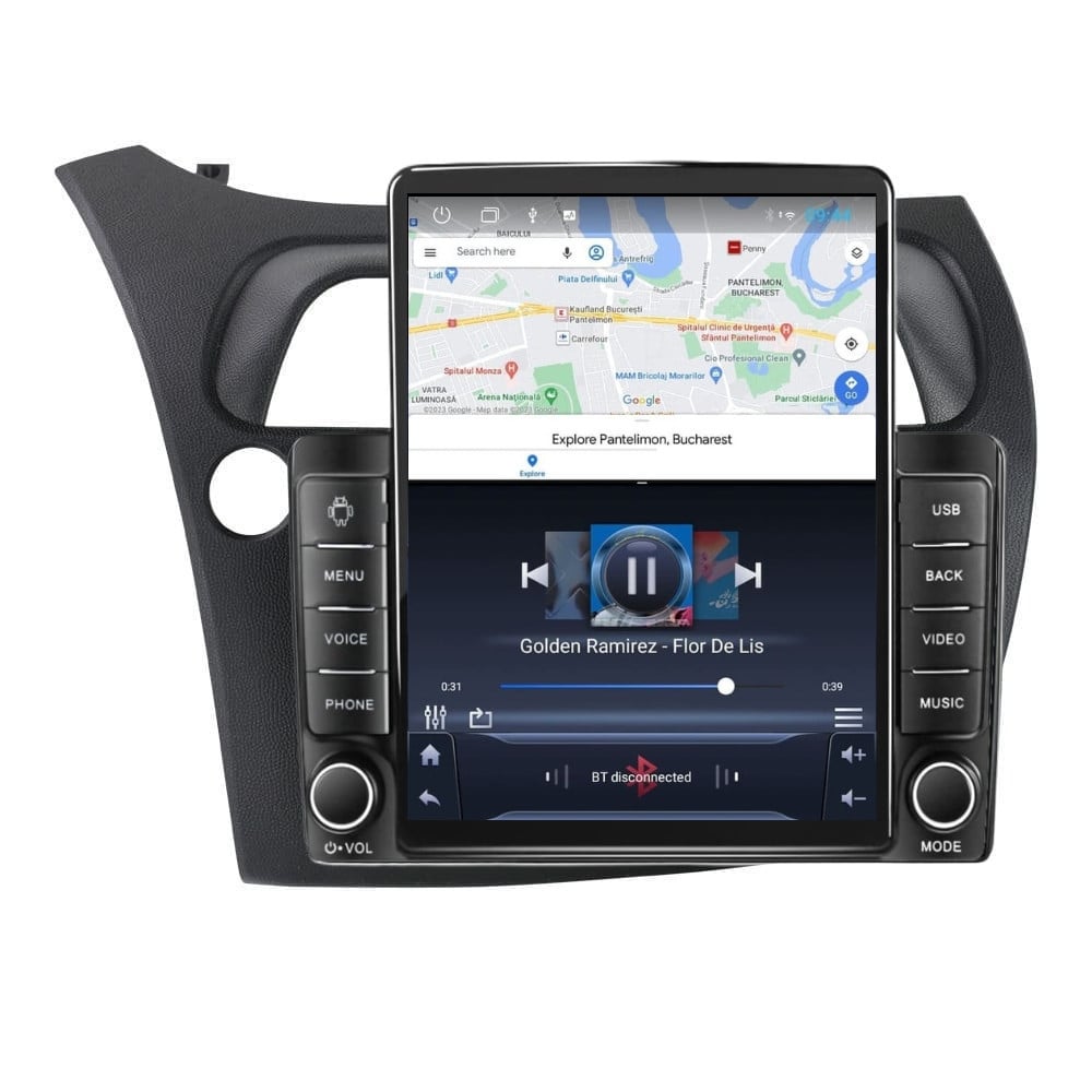 Navigatie dedicata cu Android Honda Civic VIII Hatchback 2006 - 2011, 2GB RAM, Radio GPS Dual Zone, Touchscreen IPS 9.7