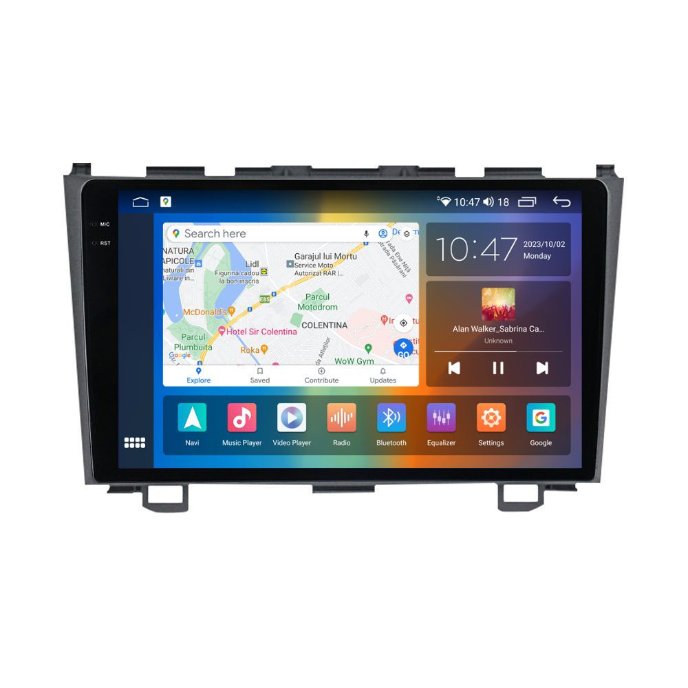 Navigatie dedicata cu Android Honda CR-V III 2006 - 2012, 4GB RAM, Radio GPS Dual Zone, Display 2K QLED 9.5