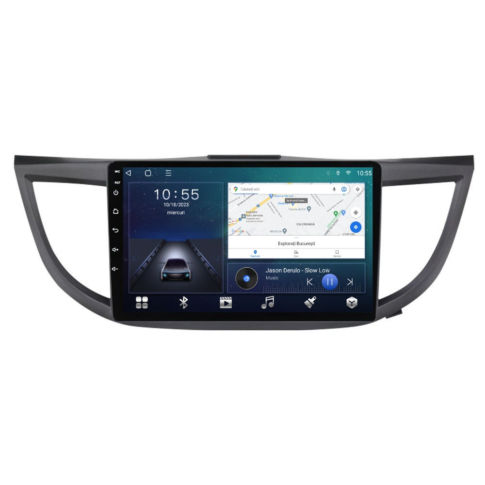 Navigatie dedicata cu Android Honda CR-V IV 2012 - 2018, 2GB RAM, Radio GPS Dual Zone, Display HD QLED 10