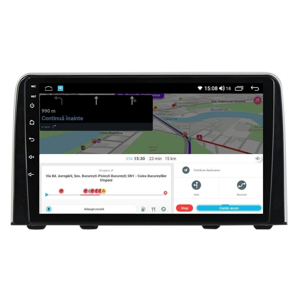 Navigatie dedicata cu Android Honda CR-V V 2017 - 2022, 2GB RAM, Radio GPS Dual Zone, Display HD QLED 9" Touchscreen, Internet Wi-Fi si slot SIM 4G, Bluetooth, MirrorLink, USB - Imagine 8