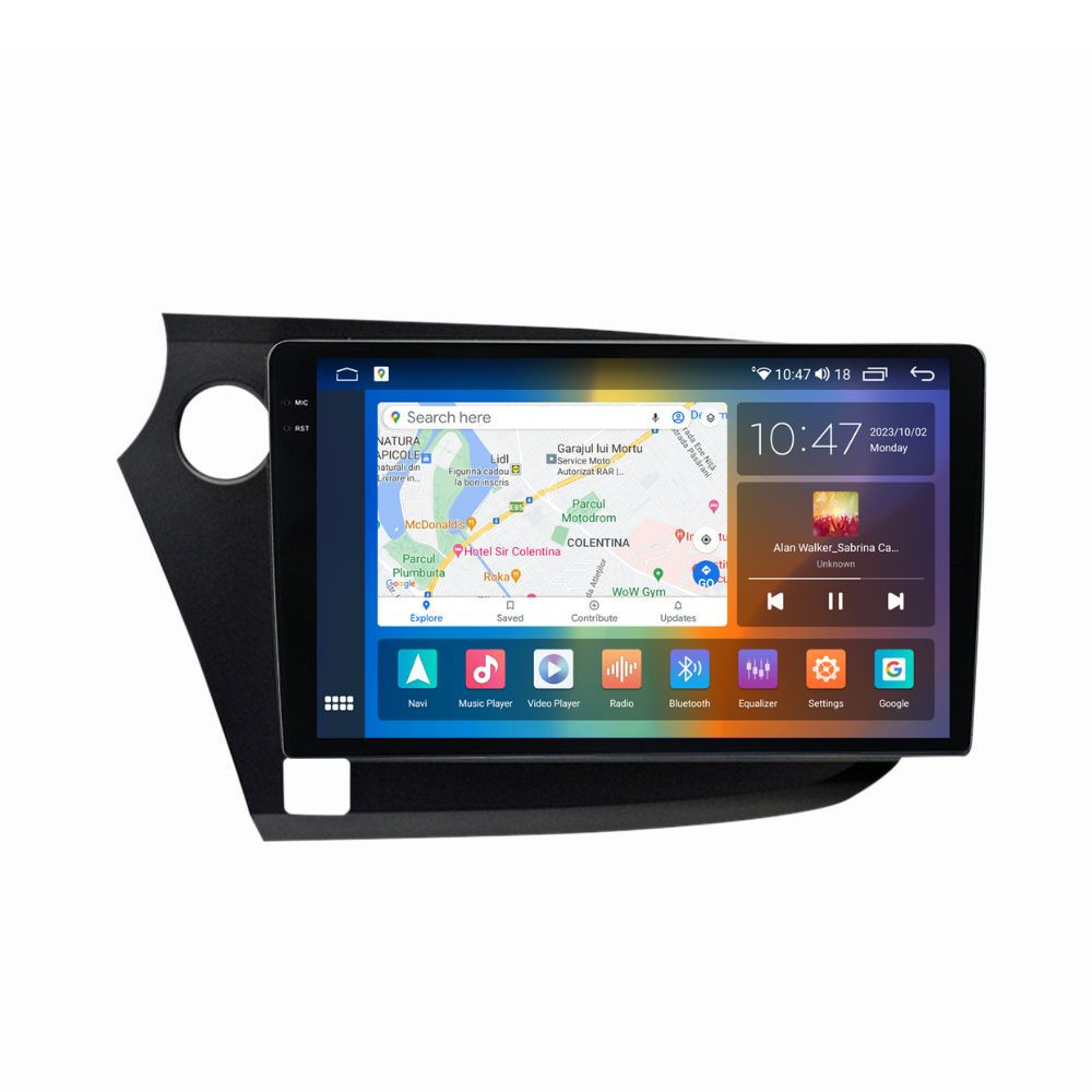 Navigatie dedicata cu Android Honda Insight 2009 - 2014 , 4GB RAM, Radio GPS Dual Zone, Display 2K QLED 9.5