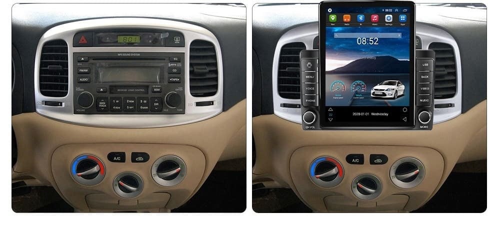 Navigatie dedicata cu Android Hyundai Accent III 2005 - 2010, 1GB RAM, Radio GPS Dual Zone, Touchscreen IPS 9.7