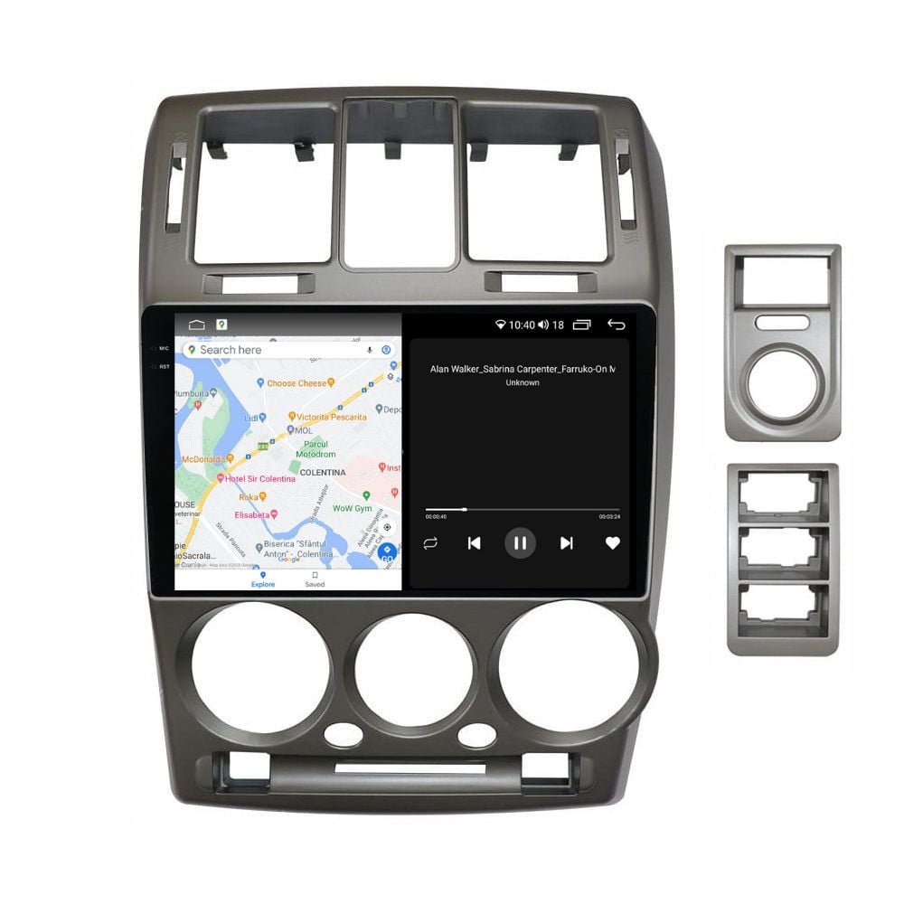 Navigatie dedicata cu Android Hyundai Getz 2001 - 2011, 4GB RAM, Radio GPS Dual Zone, Display 2K QLED 9.5