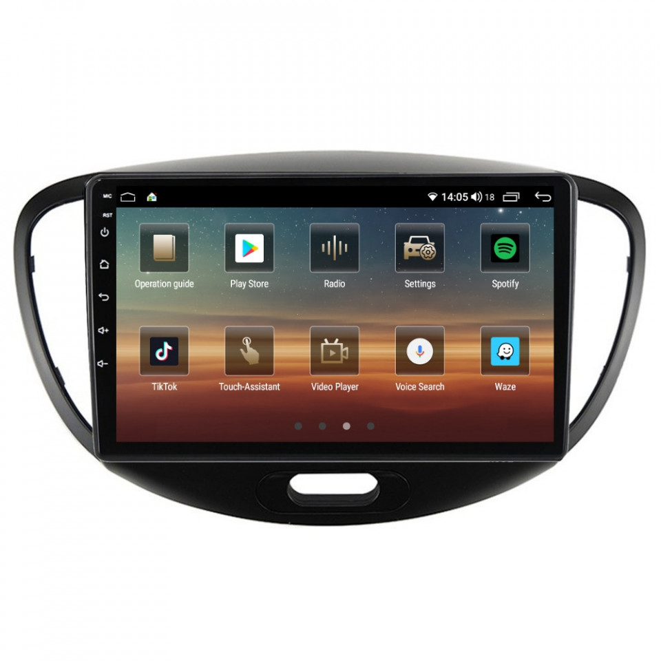 Navigatie dedicata cu Android Hyundai i10 2007 - 2013, 6GB RAM, Radio GPS Dual Zone, Display HD QLED 9