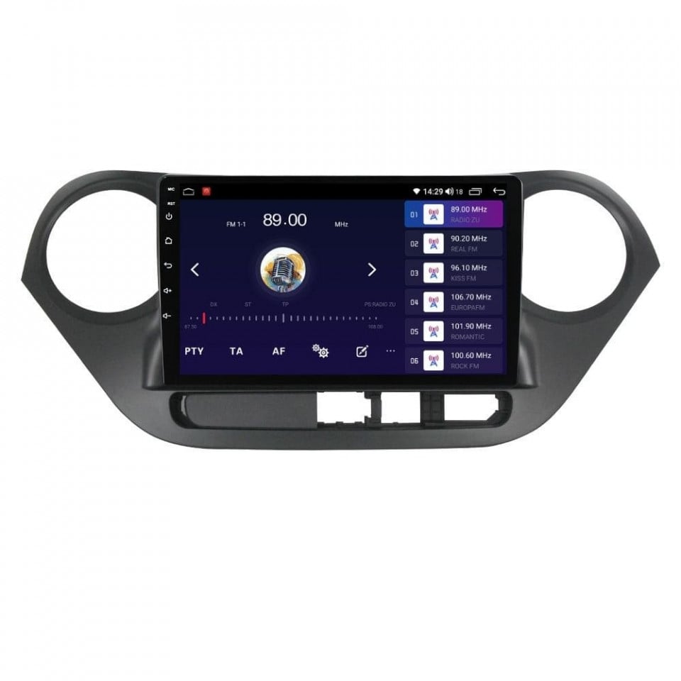 Navigatie dedicata cu Android Hyundai i10 2013 - 2019, 8GB RAM, Radio GPS Dual Zone, Display HD QLED 9