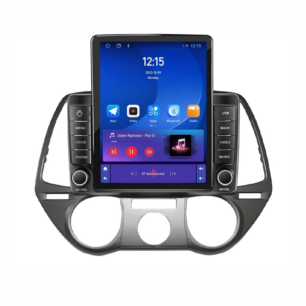 Navigatie dedicata cu Android Hyundai i20 2008 - 2012, clima manuala, 1GB RAM, Radio GPS Dual Zone, Touchscreen IPS 9.7