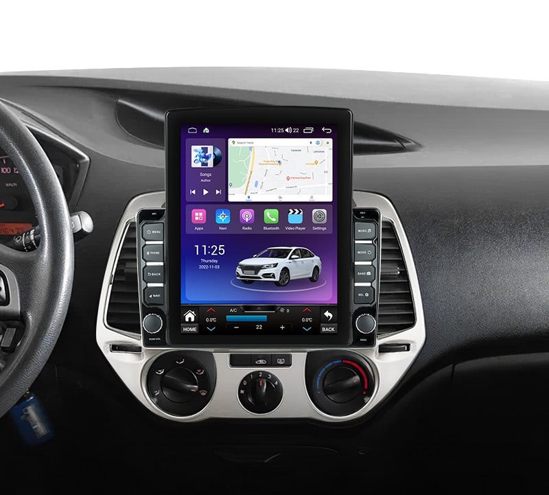 Navigatie dedicata cu Android Hyundai i20 2008 - 2012, clima manuala, 8GB RAM, Radio GPS Dual Zone, Touchscreen IPS 9.7