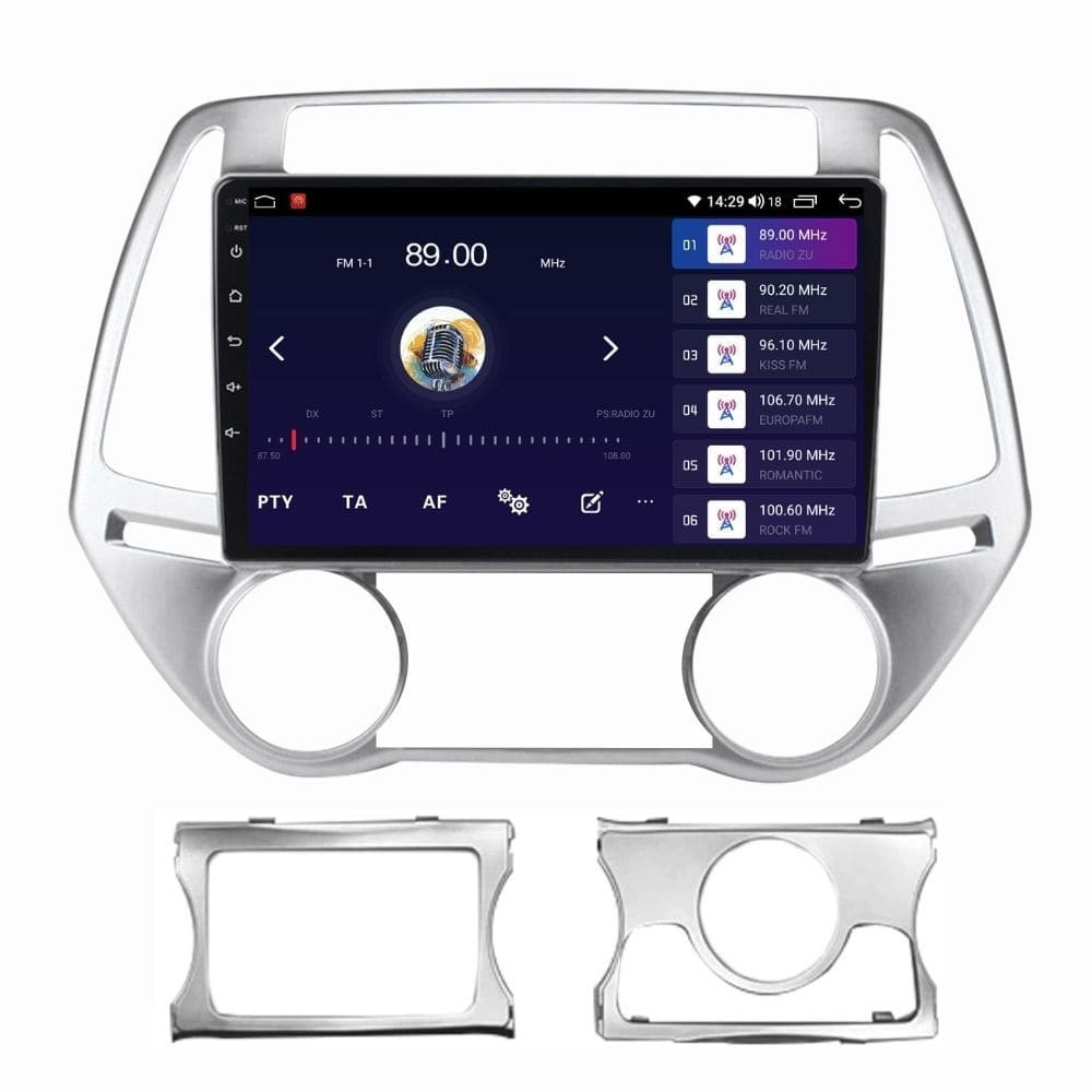 Navigatie dedicata cu Android Hyundai i20 2012 - 2014, 2GB RAM, Radio GPS Dual Zone, Display HD QLED 9" Touchscreen, Internet Wi-Fi si slot SIM 4G, Bluetooth, MirrorLink, USB - Imagine 4