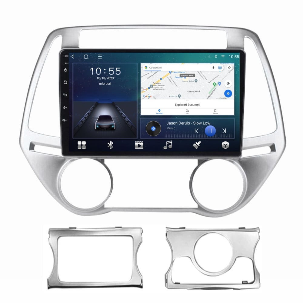 Navigatie dedicata cu Android Hyundai i20 2012 - 2014, 3GB RAM, Radio GPS Dual Zone, Display HD QLED 9