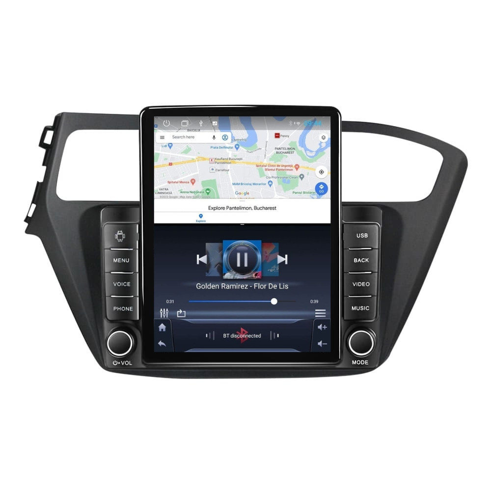 Navigatie dedicata cu Android Hyundai i20 2018 - 2020, 2GB RAM, Radio GPS Dual Zone, Touchscreen IPS 9.7