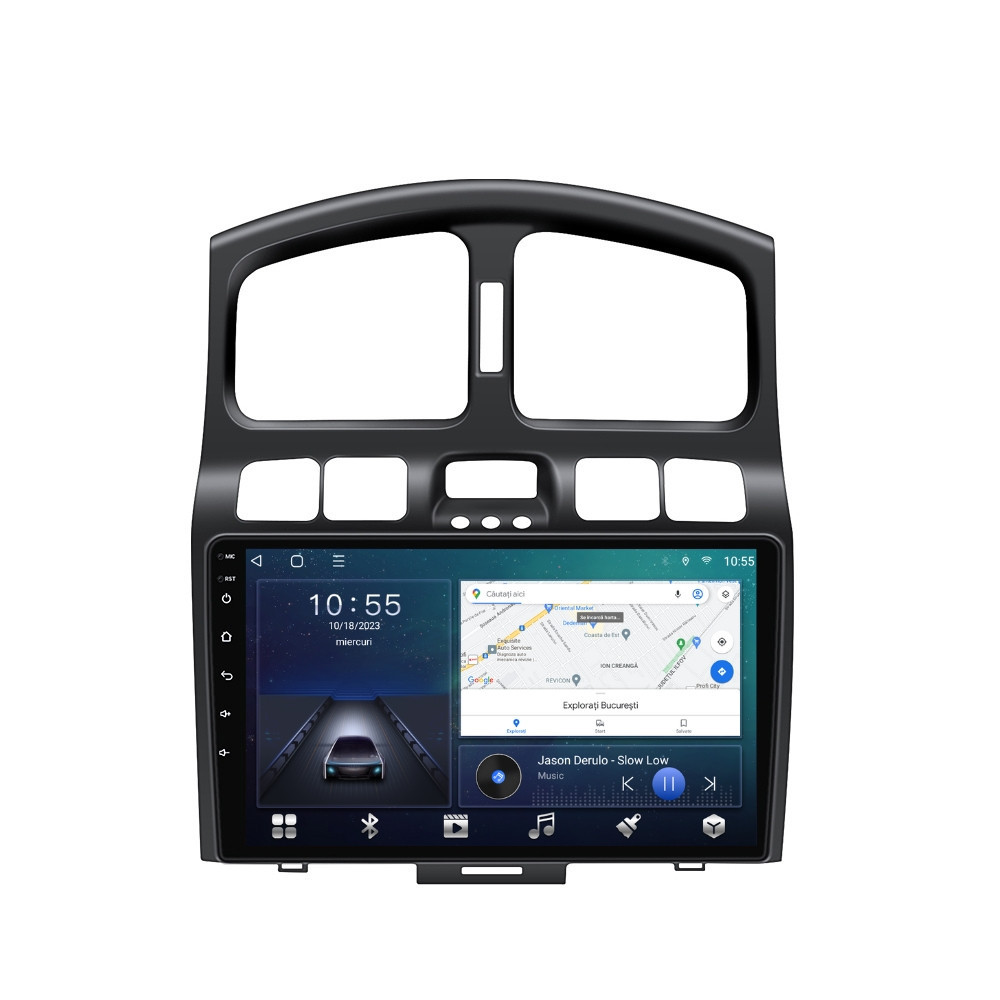 Navigatie dedicata cu Android Hyundai Santa Fe I 2000 - 2006, 2GB RAM, Radio GPS Dual Zone, Display HD QLED 9