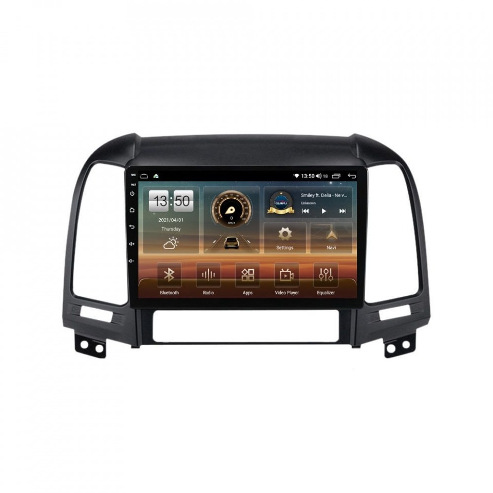 Navigatie dedicata cu Android Hyundai Santa Fe II 2006 - 2012, 8GB RAM, Radio GPS Dual Zone, Display HD QLED 9