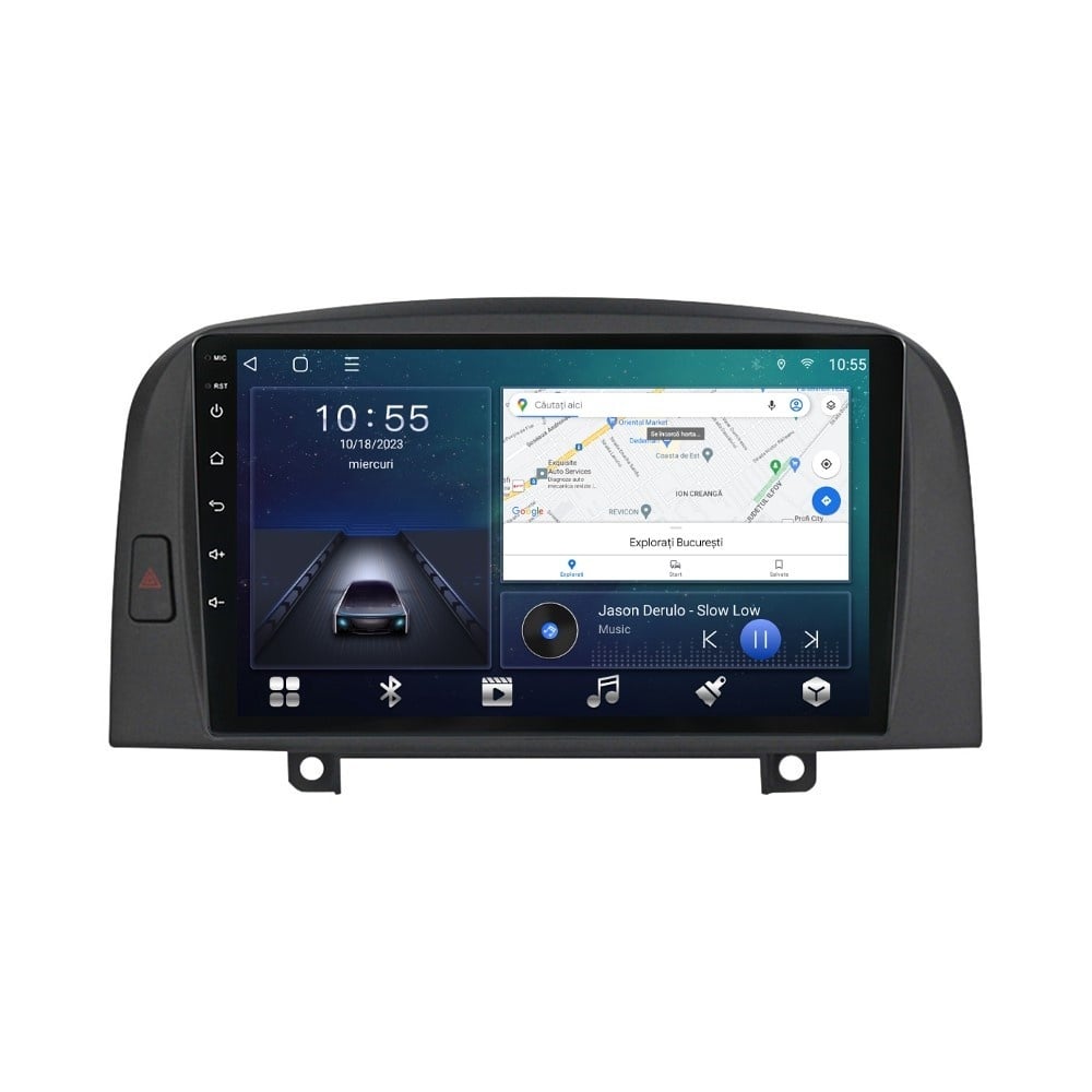 Navigatie dedicata cu Android Hyundai Sonata V 2004 - 2009, 2GB RAM, Radio GPS Dual Zone, Display HD QLED 9