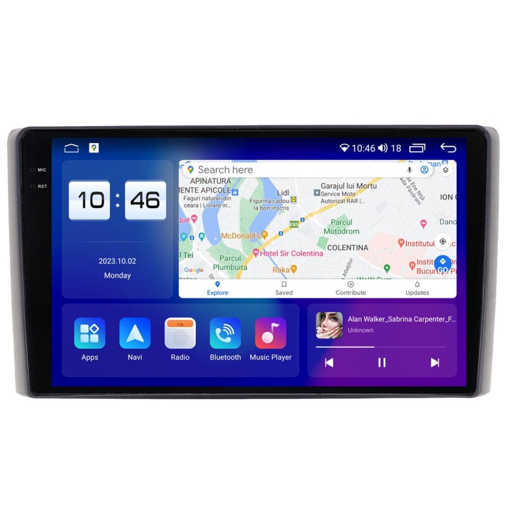 Navigatie dedicata cu Android Iveco Daily 2006 - 2014, 8GB RAM, Radio GPS Dual Zone, Display 2K QLED 9.5