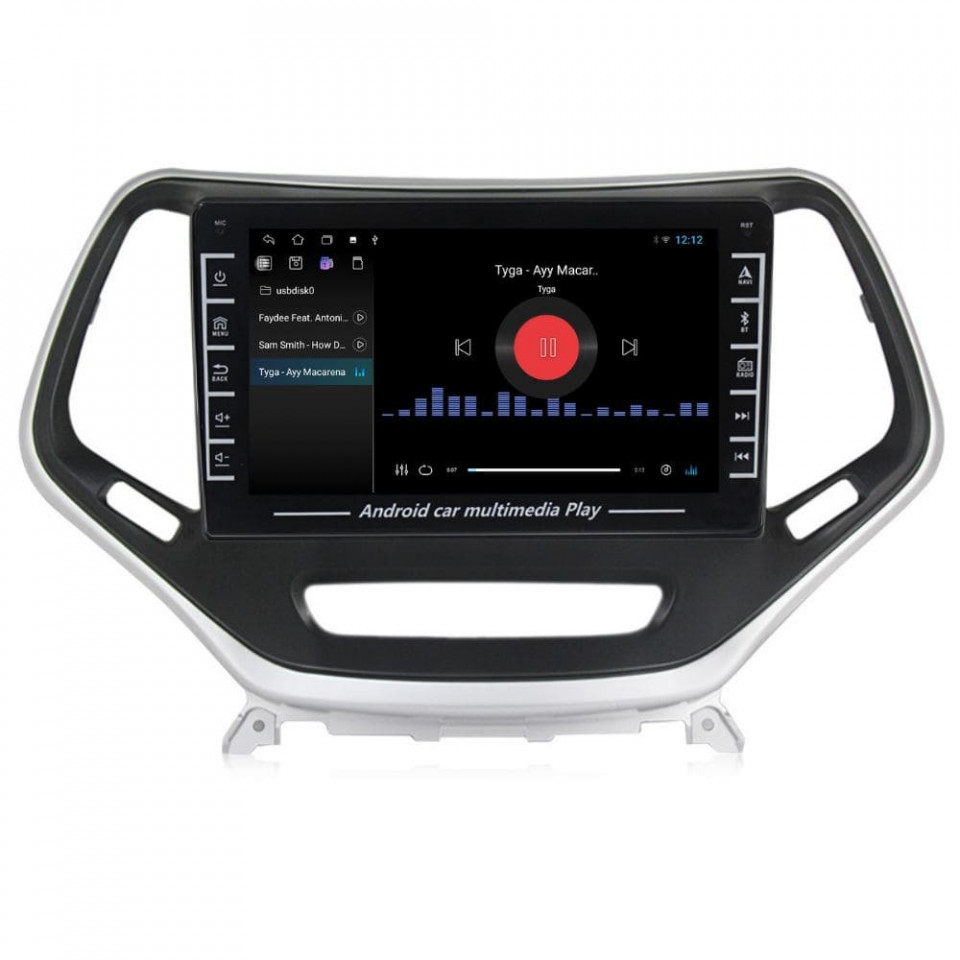 Navigatie dedicata cu Android Jeep Cherokee V 2014 - 2019, 1GB RAM, Radio GPS Dual Zone, Display HD IPS 8