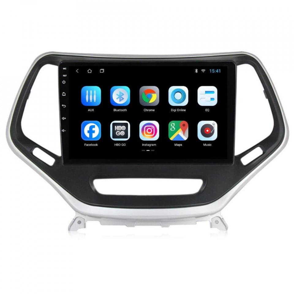 Navigatie dedicata cu Android Jeep Cherokee V 2014 - 2019, 2GB RAM, Radio GPS Dual Zone, Display HD IPS 10