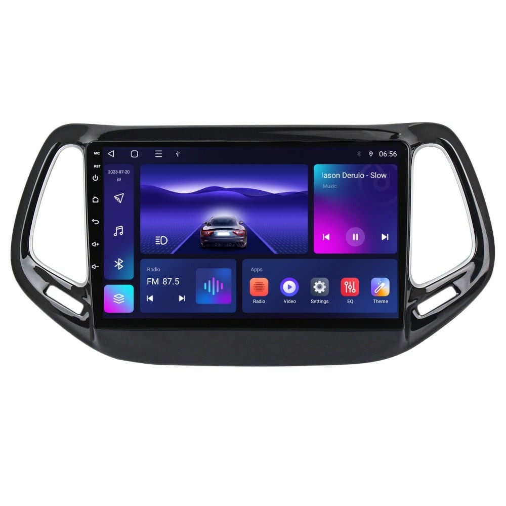 Navigatie dedicata cu Android Jeep Compass II 2016 - 2021, 3GB RAM, Radio GPS Dual Zone, Display HD QLED 10