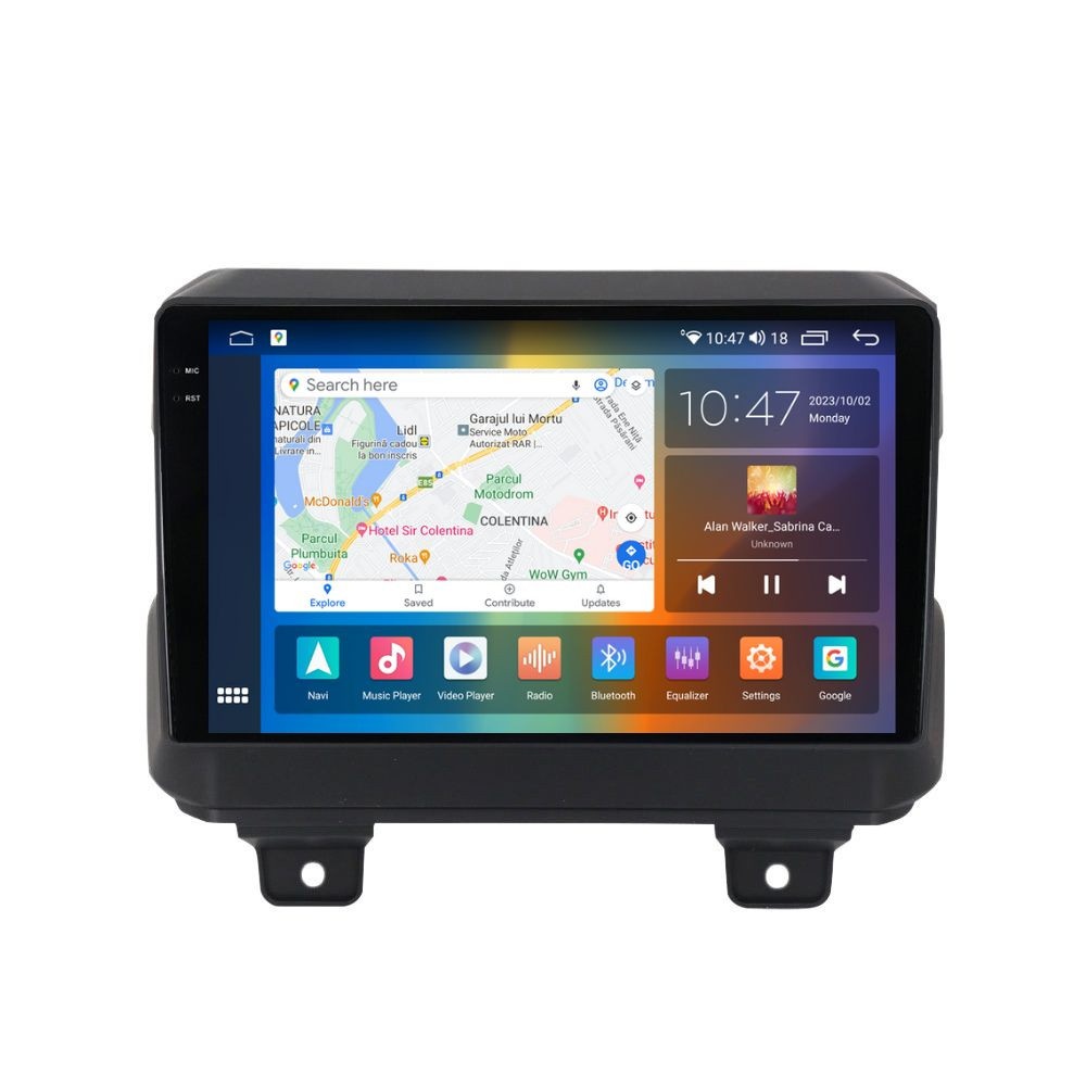 Navigatie dedicata cu Android Jeep Gladiator dupa 2019, 4GB RAM, Radio GPS Dual Zone, Display 2K QLED 9.5