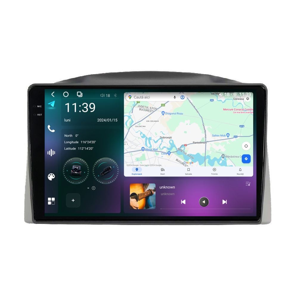 Navigatie dedicata cu Android Jeep Grand Cherokee III 2004 - 2007 cu navigatie originala, 12GB RAM, Radio GPS Dual Zone, Display 2K QLED 10.36