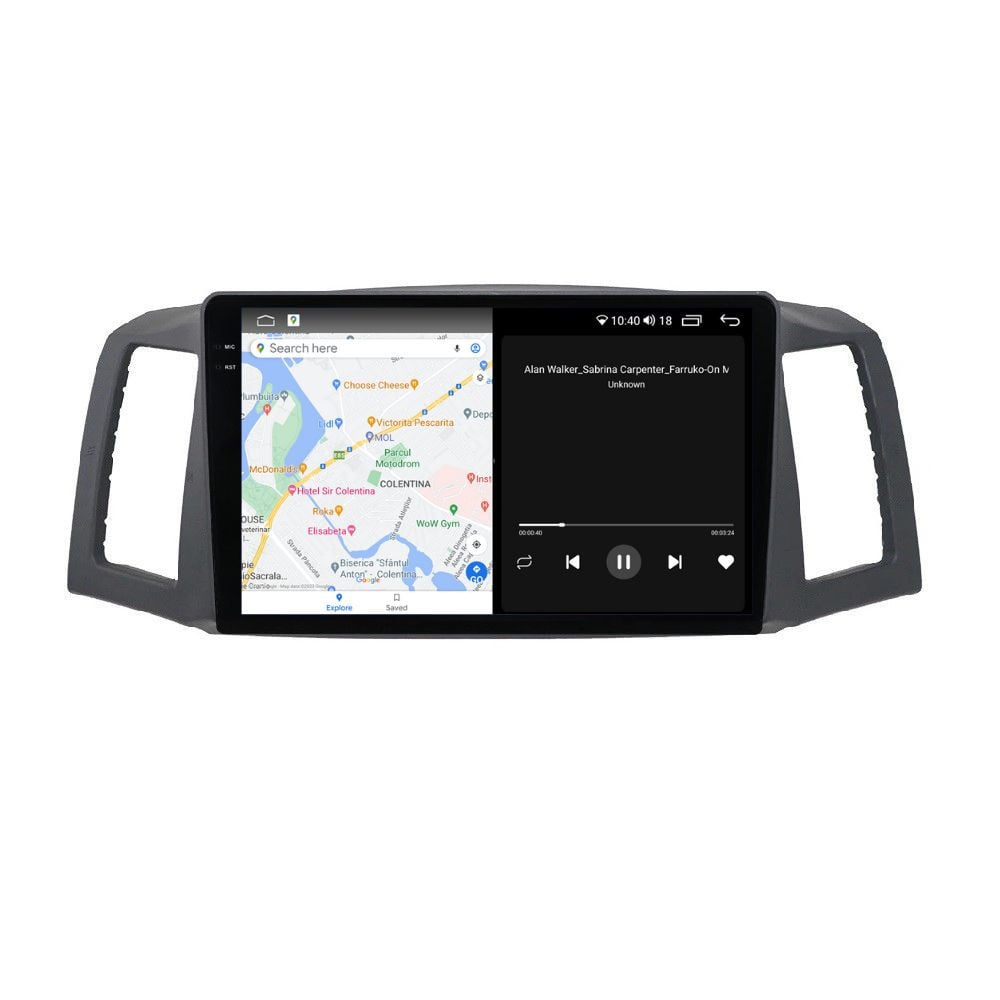 Navigatie dedicata cu Android Jeep Grand Cherokee III 2004 - 2007 fara navigatie originala, 8GB RAM, Radio GPS Dual Zone, Display 2K QLED 10.36