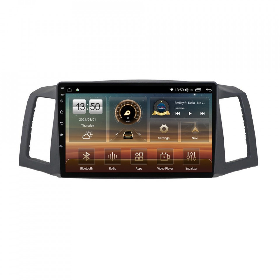 Navigatie dedicata cu Android Jeep Grand Cherokee III 2004 - 2007 fara navigatie originala, 8GB RAM, Radio GPS Dual Zone, Display HD QLED 10