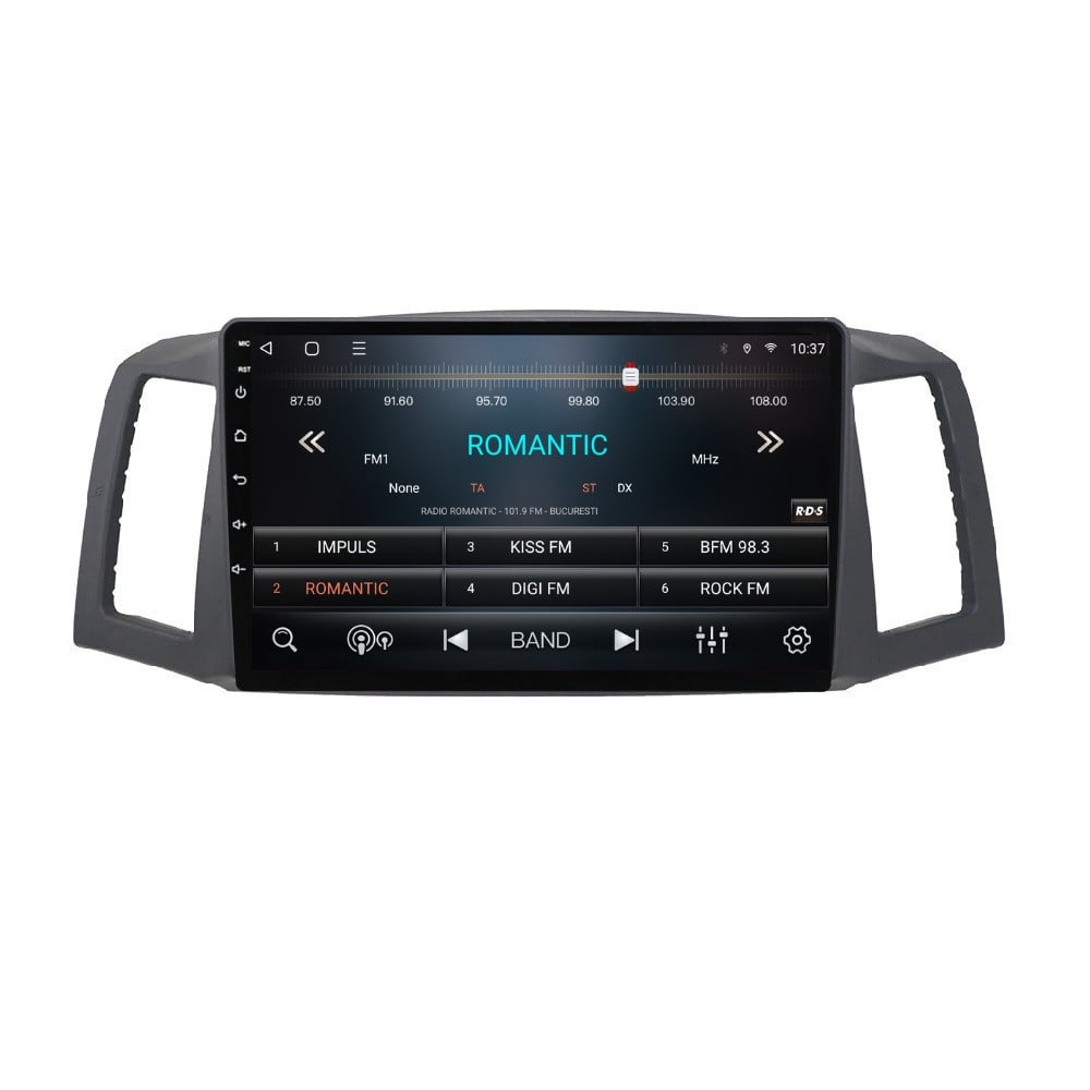 Navigatie dedicata cu Android Jeep Grand Cherokee III 2004 - 2007 fara navigatie originala, 2GB RAM, Radio GPS Dual Zone, Display HD QLED 10