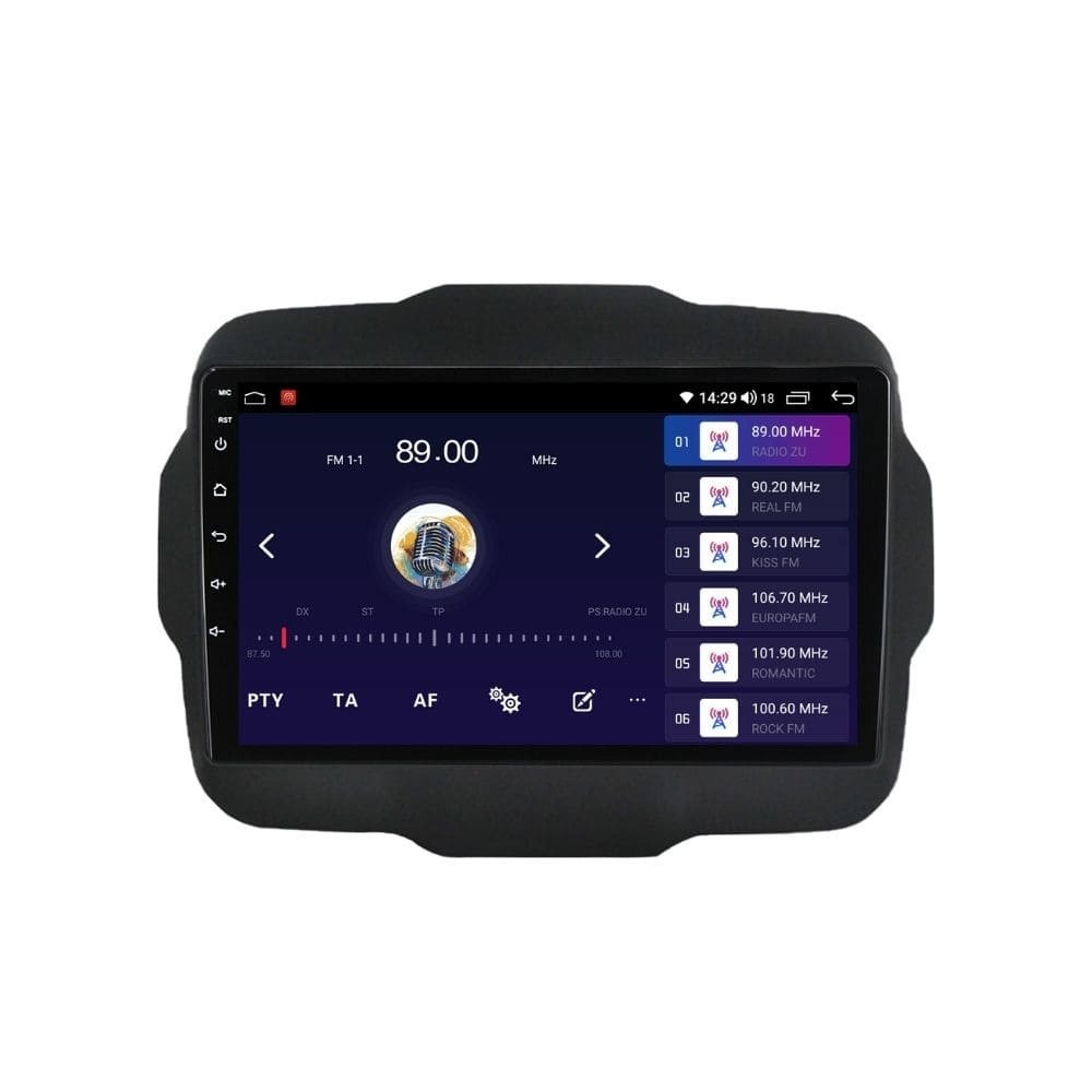 Navigatie dedicata cu Android Jeep Renegade dupa 2014, 2GB RAM, Radio GPS Dual Zone, Display HD QLED 9