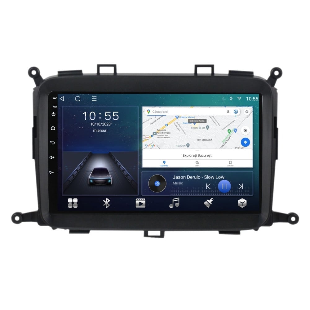 Navigatie dedicata cu Android Kia Carens IV 2013 - 2018, 3GB RAM, Radio GPS Dual Zone, Display HD QLED 9