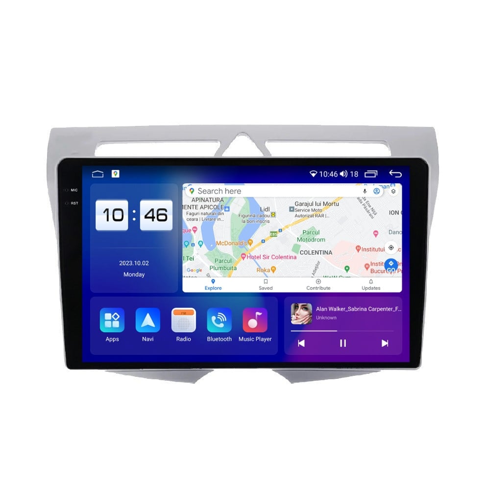 Navigatie dedicata cu Android Kia Picanto I 2007 - 2011, 4GB RAM, Radio GPS Dual Zone, Display 2K QLED 9.5