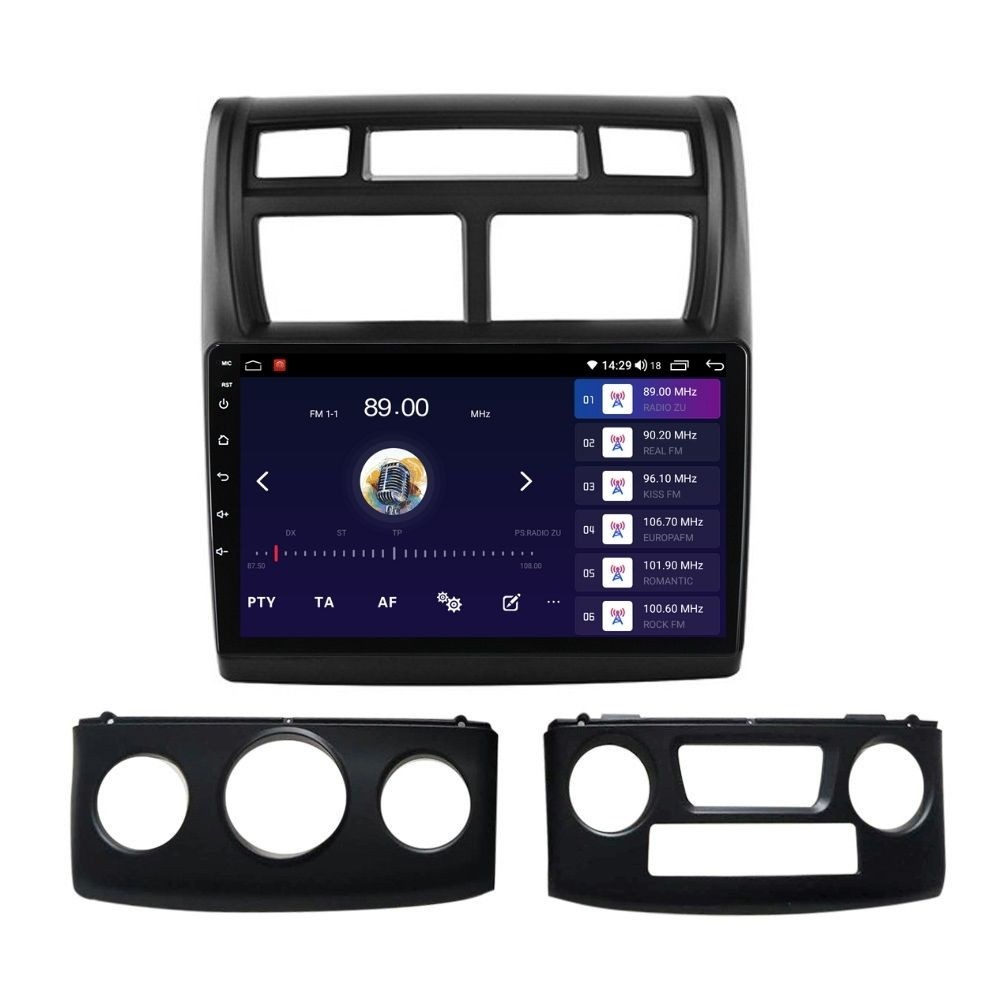 Navigatie dedicata cu Android KIA Sportage 2004 - 2010, 4GB RAM, Radio GPS Dual Zone, Display HD QLED 9" Touchscreen, Internet Wi-Fi si slot SIM 4G, Bluetooth, MirrorLink, USB - Imagine 4