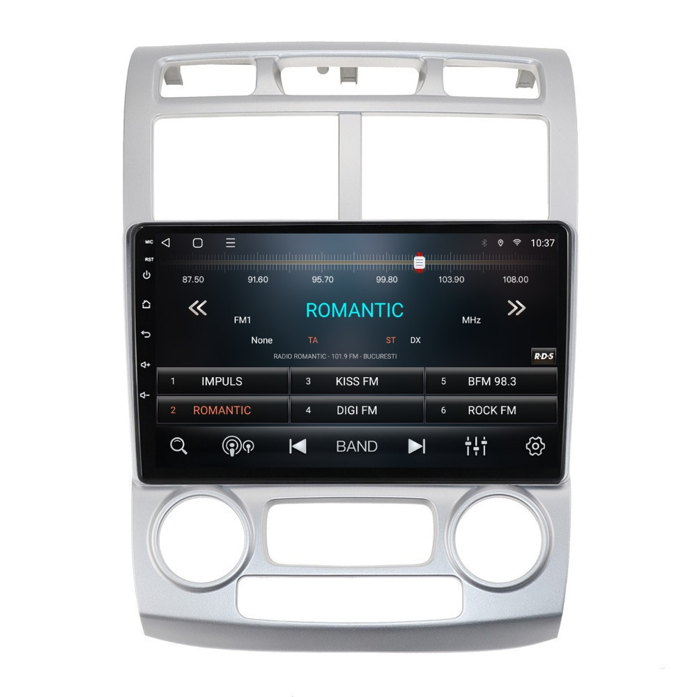 Navigatie dedicata cu Android KIA Sportage 2004 - 2010 fabricata in Coreea, 2GB RAM, Radio GPS Dual Zone, Display HD QLED 9