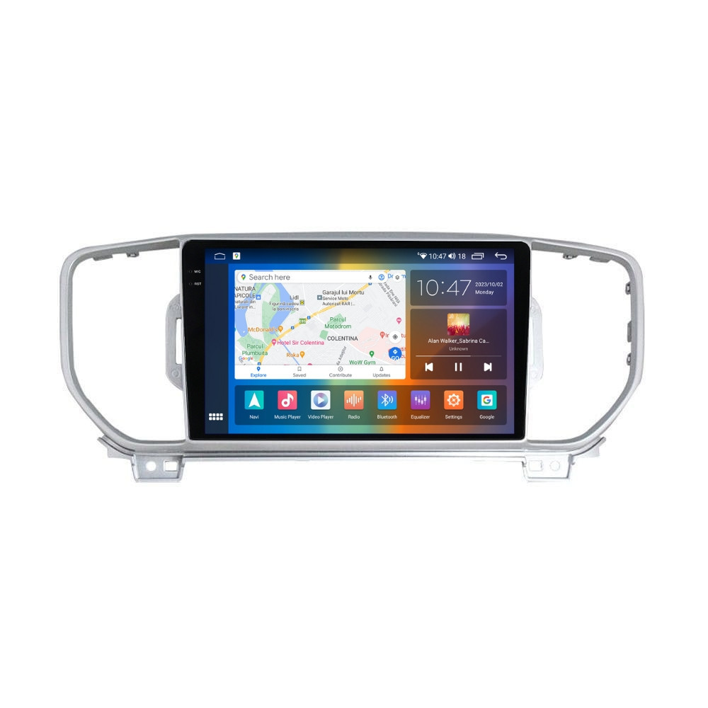 Navigatie dedicata cu Android KIA Sportage 2016 - 2018, 4GB RAM, Radio GPS Dual Zone, Display 2K QLED 9.5