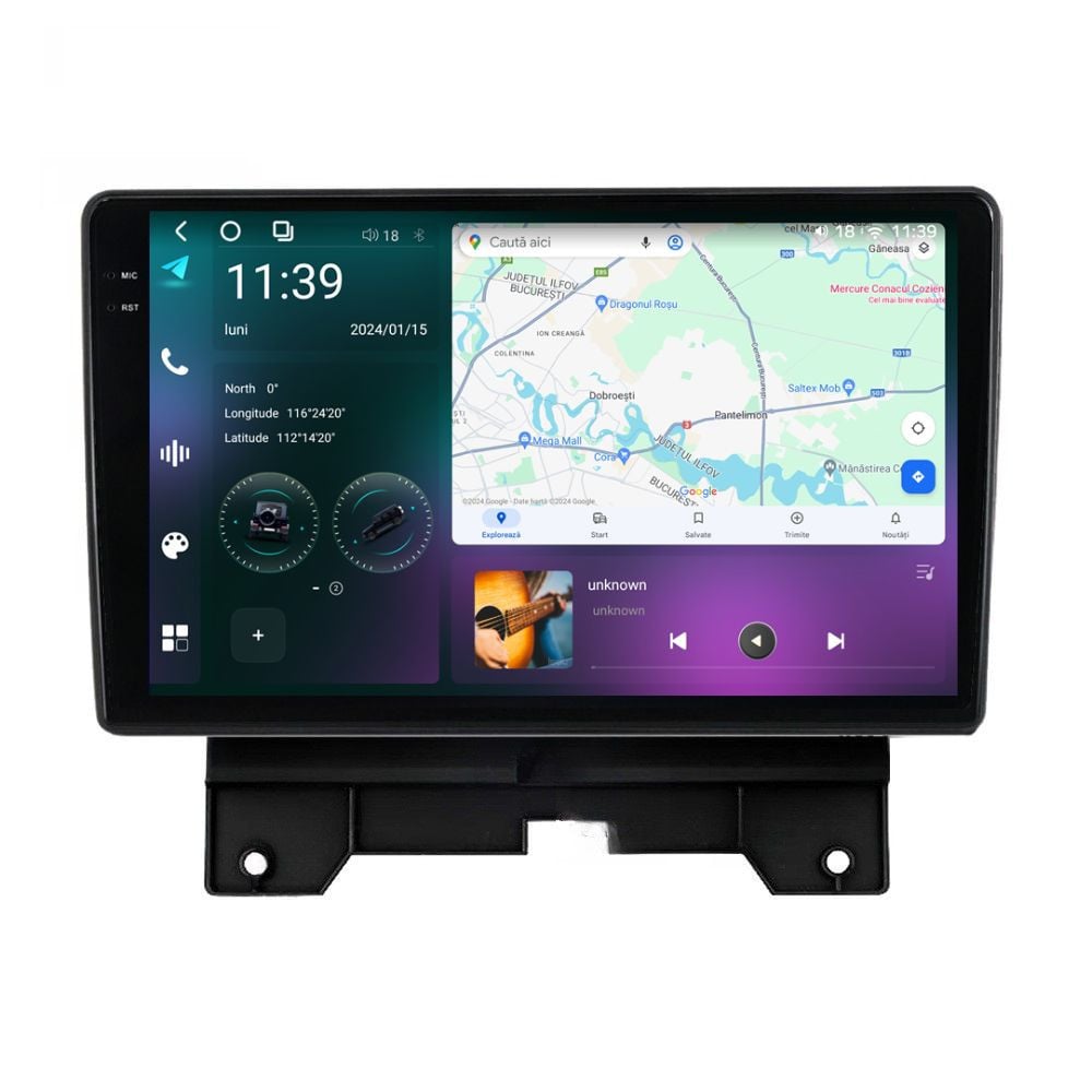 Navigatie dedicata cu Android Land Rover Range Rover Sport I 2009 - 2013, 12GB RAM, Radio GPS Dual Zone, Display 2K QLED 9.5