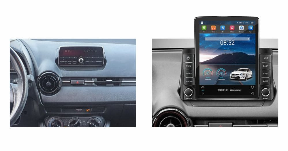 Navigatie dedicata cu Android Mazda 2 2014 - 2022 / CX-3 dupa 2015, 1GB RAM, Radio GPS Dual Zone, Touchscreen IPS 9.7