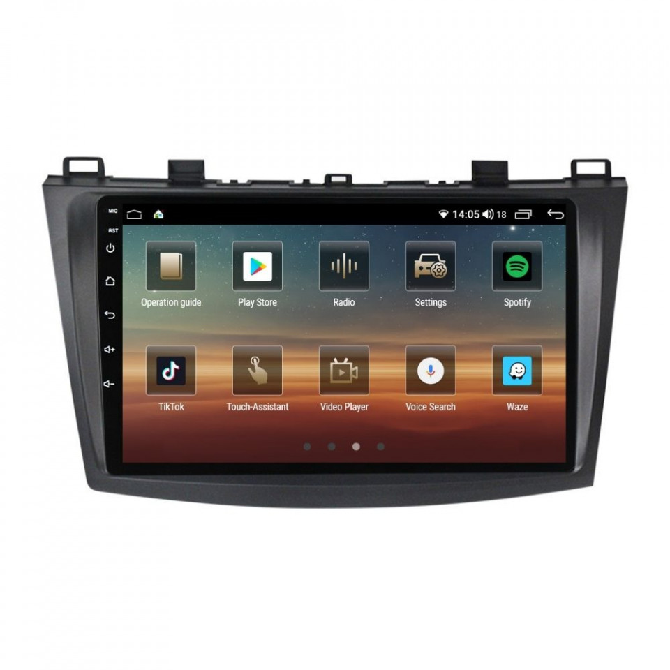 Navigatie dedicata cu Android Mazda 3 2009 - 2013, 8GB RAM, Radio GPS Dual Zone, Display HD QLED 9