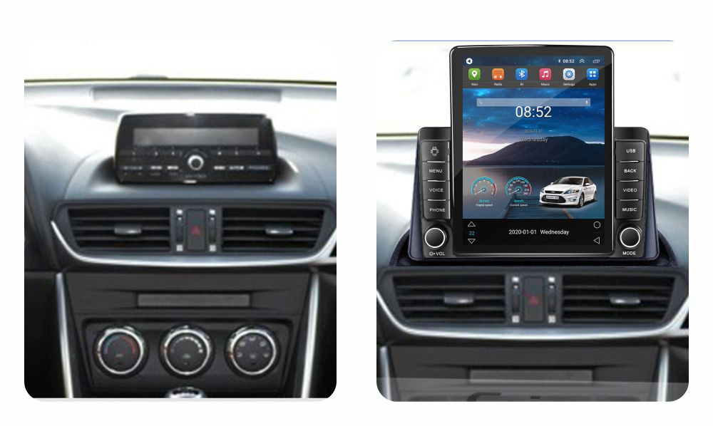 Navigatie dedicata cu Android Mazda 3 2013 - 2019, 2GB RAM, Radio GPS Dual Zone, Touchscreen IPS 9.7