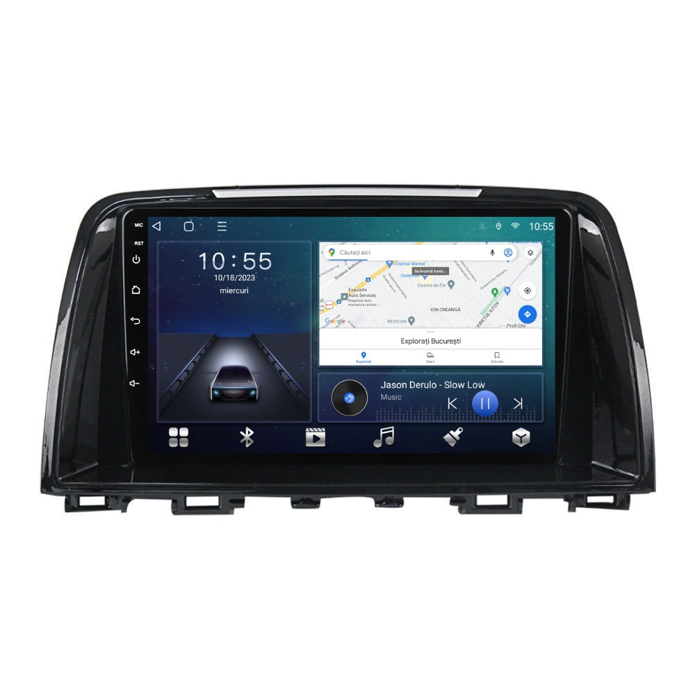 Navigatie dedicata cu Android Mazda 6 2013 - 2015, 2GB RAM, Radio GPS Dual Zone, Display HD QLED 9