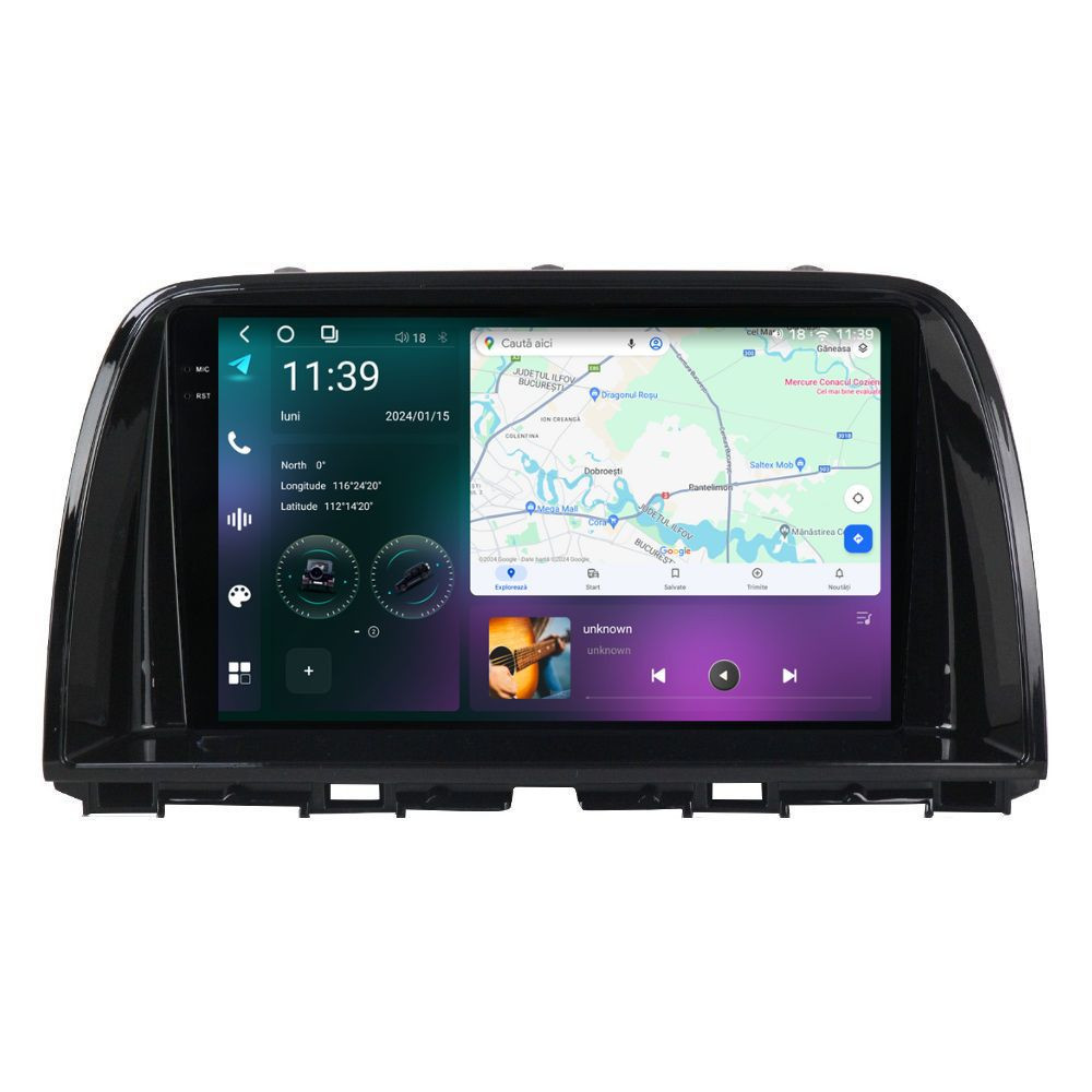 Navigatie dedicata cu Android Mazda CX-5 2011 - 2017, 12GB RAM, Radio GPS Dual Zone, Display 2K QLED 9.5