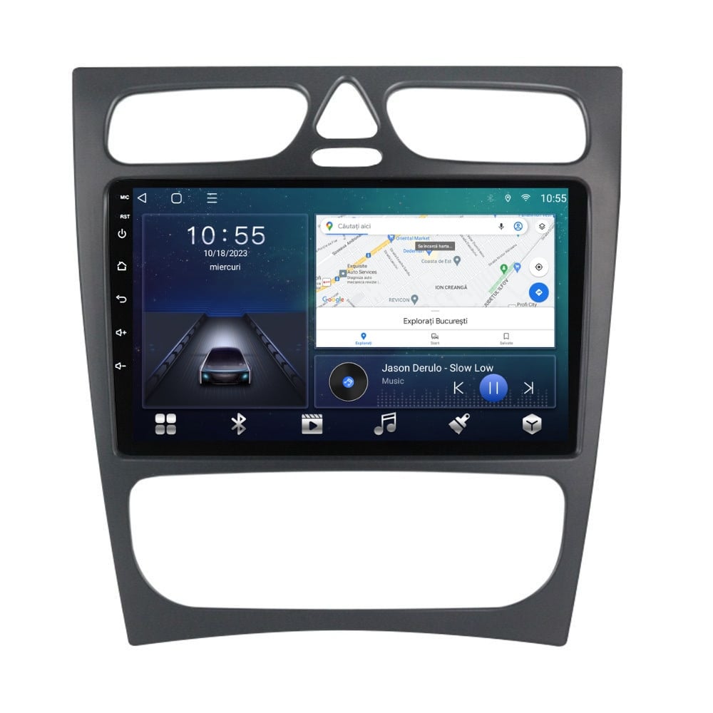 Navigatie dedicata cu Android Mercedes C-Class W203 2000 - 2004, 2GB RAM, Radio GPS Dual Zone, Display HD QLED 9