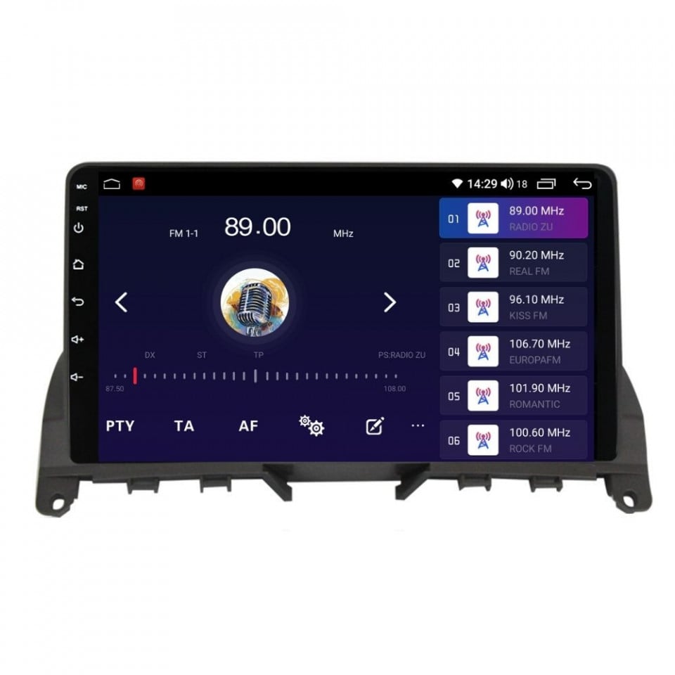 Navigatie dedicata cu Android Mercedes C-Class W204 2007 - 2011, 8GB RAM, Radio GPS Dual Zone, Display HD QLED 9