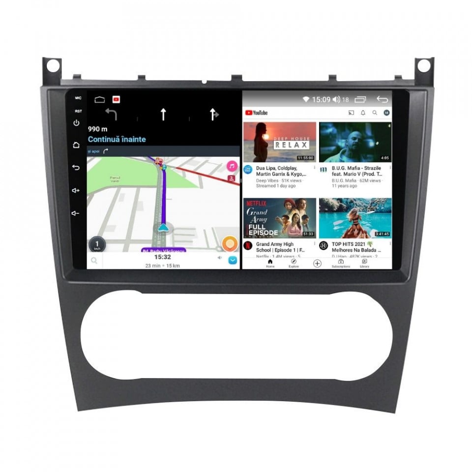 Navigatie dedicata cu Android Mercedes CLK C209 2005 - 2010, 4GB RAM, Radio GPS Dual Zone, Display HD QLED 9