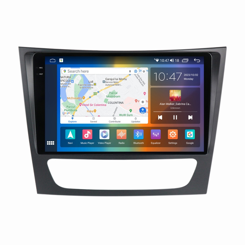 Navigatie dedicata cu Android Mercedes CLS C219 2004 - 2011, 8GB RAM, Radio GPS Dual Zone, Display 2K QLED 9.5