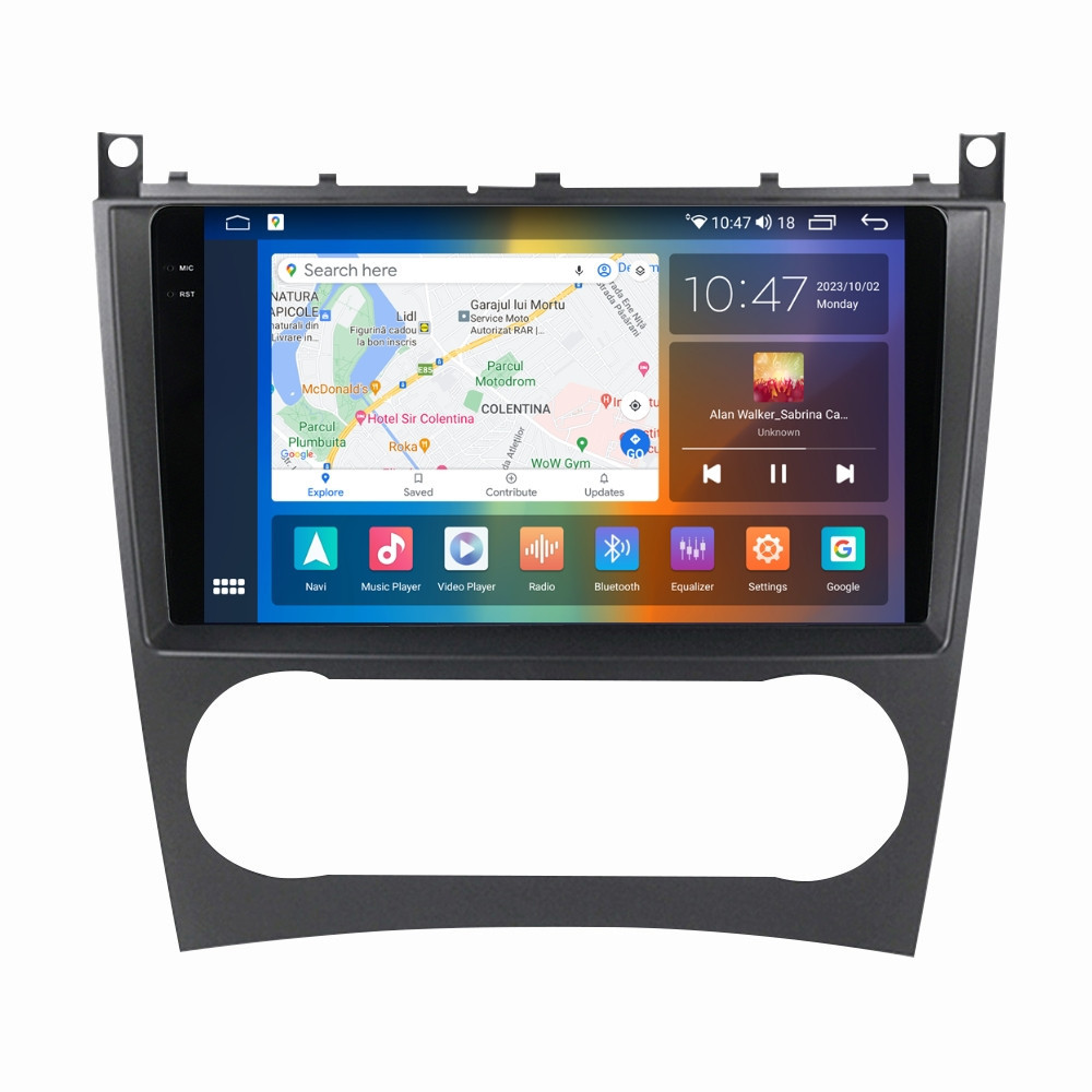 Navigatie dedicata cu Android Mercedes G-Class W463 2009 - 2012, 4GB RAM, Radio GPS Dual Zone, Display 2K QLED 9.5