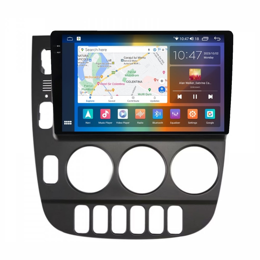 Navigatie dedicata cu Android Mercedes ML W163 1998 - 2001, 4GB RAM, Radio GPS Dual Zone, Display 2K QLED 9.5