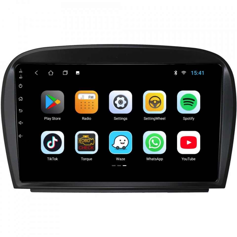 Navigatie dedicata cu Android Mercedes SL R230 2001 - 2012, 1GB RAM, Radio GPS Dual Zone, Display HD IPS 9